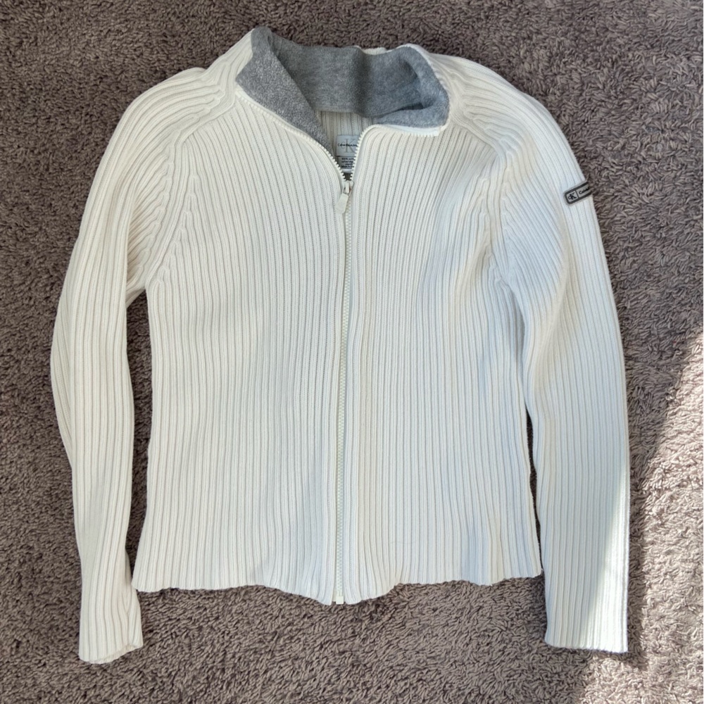Calvin Klein Jeans 100% Cotton Zip Up Sweater